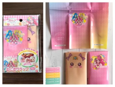 2020年にセリアで購入したプリキュアのおにぎりラップ
